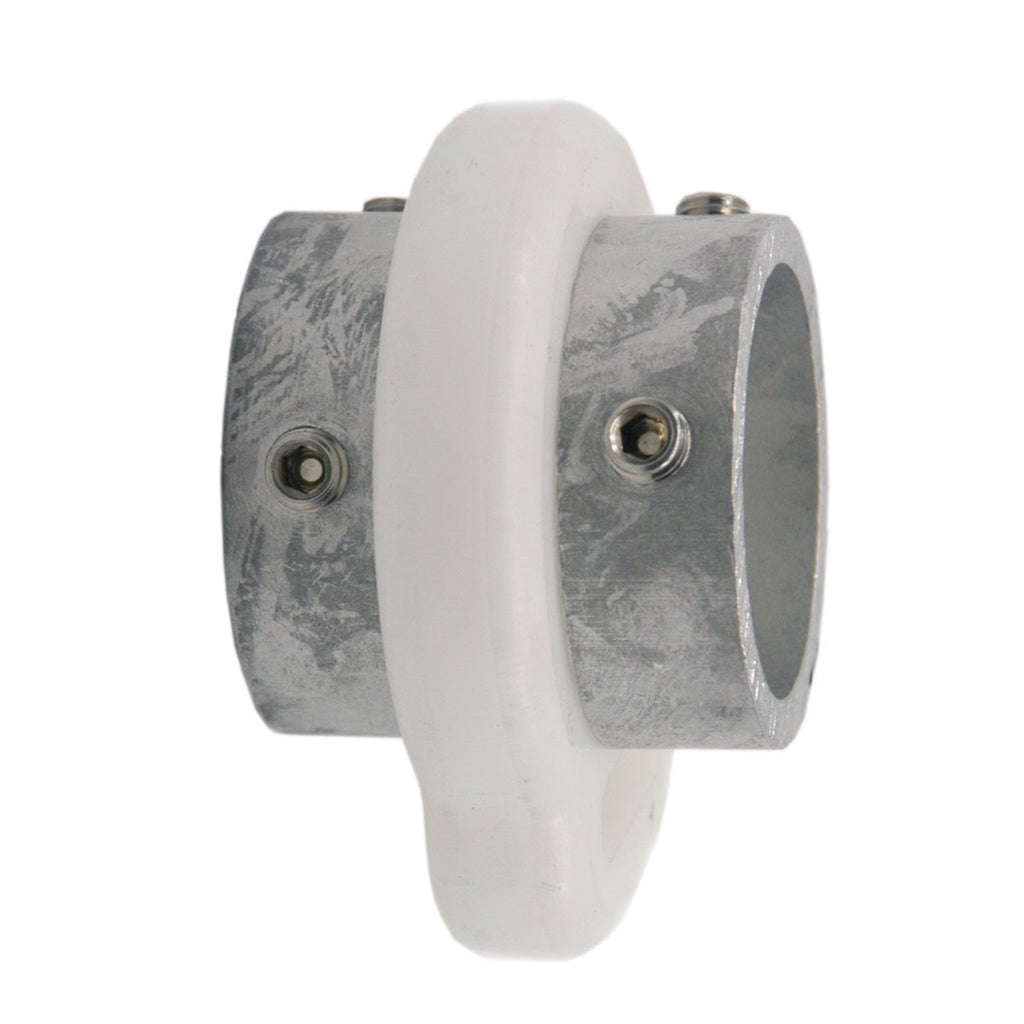 Polyethylene bearing with aluminum ring