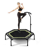 Home exercise trampoline with handles