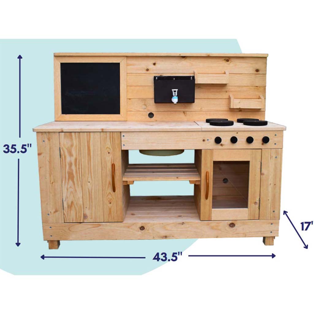 Large Wooden Outdoor Kitchen for Kids