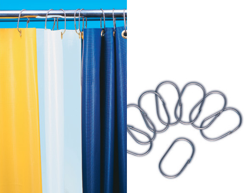 Shower Curtain and Hooks