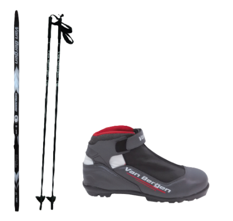 Complete Cross-Country Ski Set for Elementary School