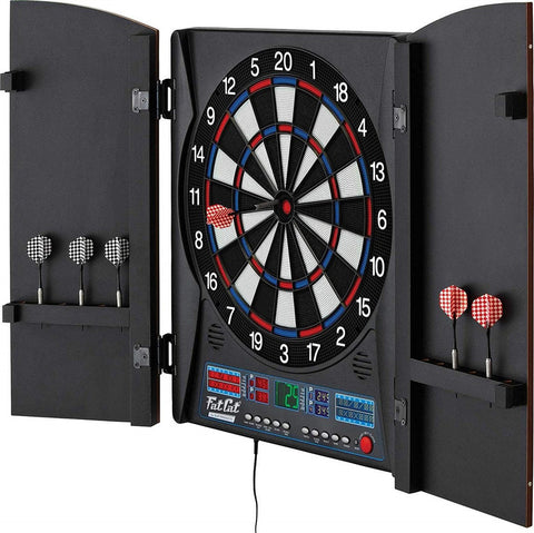 Fat Cat Electronix Electronic Dartboard with Cabinet