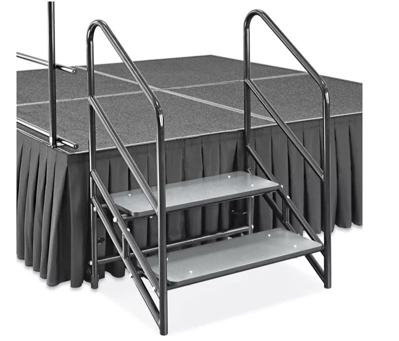 Mobile steps for portable stage
