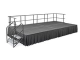Portable stage on wheels