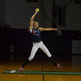 Softball Pitching Mat with Center Power Line
