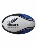White, Black, and Green Rugby Ball