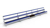 Mobile compact bleachers 2 rows for 32 people