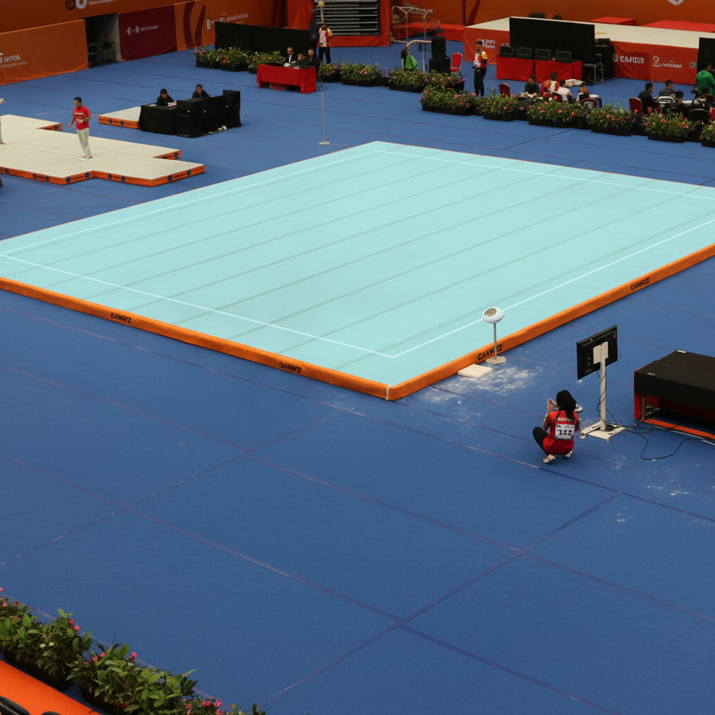 plancher à ressorts de gymnastique federation international