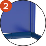 Free-standing court divider wall