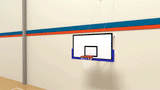 Wall mounted foldable basketball goal