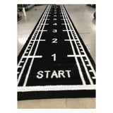 Synthetic turf running track for gymnasium