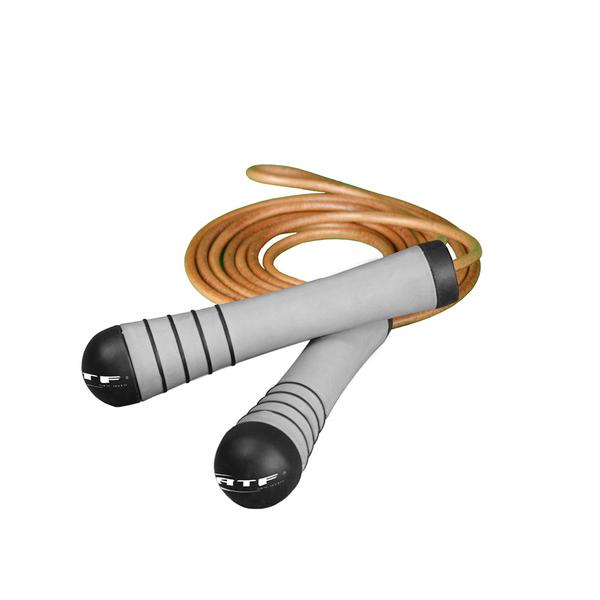 Leather skipping rope for training