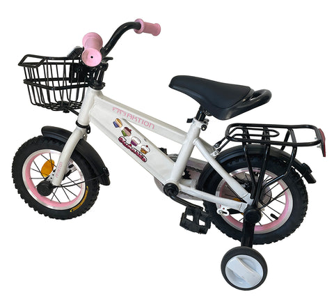 Children's steel bike with basket