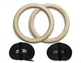 Gymnastic rings with adjustable straps