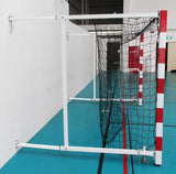 Folding handball goals on the wall