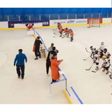 Ice dividing strip for skating rink