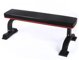 Flat bench for exercises with dumbbells