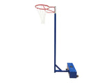 Movable basketball post